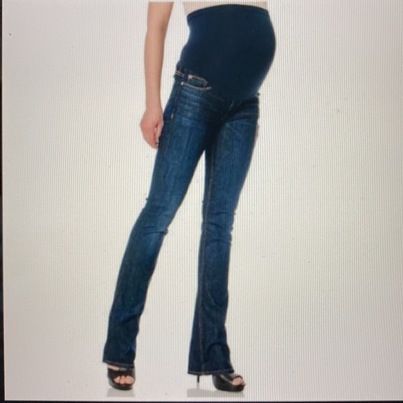 Hudson Maternity Collection Secret Belly Band Dark Denim Jeans Size 28 - Picture 1 of 13